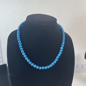 Artisan Silver By Samual B. 8mm Turquoise Choice Necklace 20"